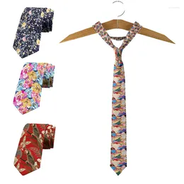 Bow Ties Fashionable Personality Floral Tie Interesting Japanese Color Men's High-quality 8cm Suit Wedding Party Accessories