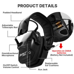 Protector New Original Tactical Electronic Shooting Earmuffs Attenuate Impulse Noise, Folding Easy To Carry, Outdoor Antinoise Headset