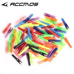 Darts 60pcs ID 4.2mm Plastic Arrow Tails Arrow Nocks For Carbon Arrow Shaft DIY Arrow Knocks Replacement Archery Hunting Shooting