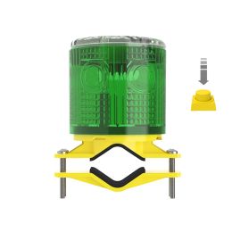 Accessories Rainproof Solar Powered Warning Alarm Lamp Safety Signal Beacon Traffic Light 6 LED With ON/OFF Button Switch