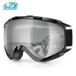 Eyewear Findway Adult Ski Goggles 100%UV Protection Ski Goggles Compatible Helmet Antifog Skateboarding Ski Goggles Adolescent