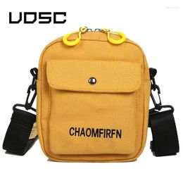 Shoulder Bags UOSC Canvas Coin Wallet Female Messenger 2024 Japanese Fashion Student Simple Bag Mobile Phone Handbag