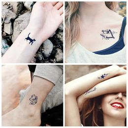 SWB0 Tattoo Transfer 1PCS Blue Lasting Ink Juice Waterproof Temporary Tato Sticker Sheet Totem Eyes Eagle Tiger Personality Body Art Fake Tattoo Men 240427