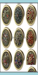 anthropologie mirror Decor Home Gardenmini Retro Vintage Style ButterflyFlowerPeacock Makeup Cosmetic Pocket Compact Stainless9300761