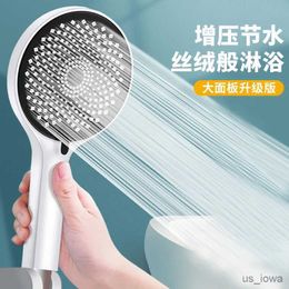 Bathroom Shower Heads New 3 Modes Large Flow 12CM Panel Bath Rain Shower Head High Pressure Water Saving Handheld Showerhead Bathroom Accessories