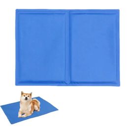 Dog Mat Cooling Summer Pad Mat Cooling Dog Bed Ice Pad Dog Sleeping Mats Washable Cat Silk Beds Puppy Kennel Christmas Gift 240411