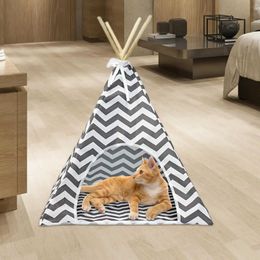 Cat Carriers Crates Houses Pet Teepee Dog House Cat Tent Bed Nest Shelter Warm Winter Tent Mat 240426