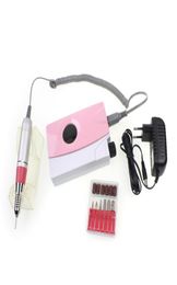 Whole NEW Portable Electric Rechargeable Cordless Manicure Pedicure Nail Drill For Nail Art Equipment 25000RPM Nail Machine5338313