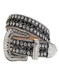 Western Cowgirl and Cowboy Bling Bling Rhinestones Belt Studded Belt Removable Buckle for Women and Men9100225