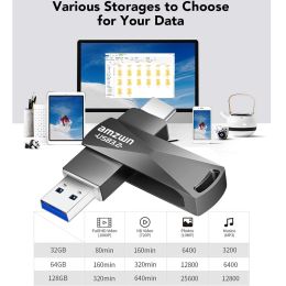 Drives USB3.2 Flash Drive U Disc 128GB 256GB 512GBPen Drive TypeC USB Interface U Disc Stable Speed Mutual Transmission Memory Stick