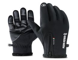 Warm Touch Screen Gloves Winter Windproof Waterproof Warm Glove Riding Sport Five Fingers Gloves Drop Ship 0100877675783