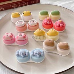 Contact Lens Accessories Cute Octopus Contact Lens Case Women Lovely Cartoon Coloured Lenses Container Beauty Lens Storage Box Travel Set Gift Girl d240426