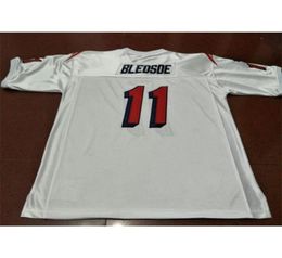 001 11 DREW BLEDSOE Game Worn 1993 White BLUE College Jersey size s4XL or custom any name or number jersey8449542