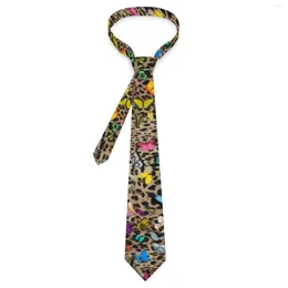 Bow Ties Leopard Butterfly Tie Animal Print Butterflies Leisure Neck Classic Elegant For Male Custom DIY Collar Necktie