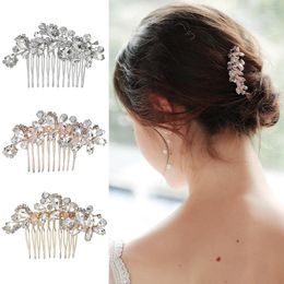 Headpieces Fashion Crystal Beaded Premium Hair Comb Handmade Rhinestone Bridal Headpiece Jewellery For Women Accessories