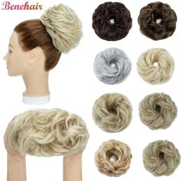 Chignon Chignon Chignon Synthetic Hair Bun Messy Curly Elastic Hair Scrunchies Hairpieces 55g Chignon Donut Updo Hair Pieces for Women