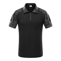 Tactical T-shirts Summer Outdoor Mens Sports Hunting Hiking Camo Short sleeved Top Tactical Hunting Hiking Training T-shirt Top 240426