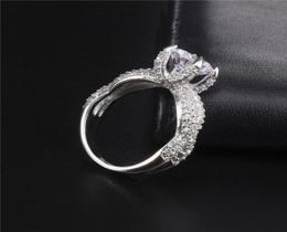 Luxury 14k white gold Dragon claws 3ct Diamond Rings for Women Cocktail Wedding Engagement Ring fine Jewelry3633791