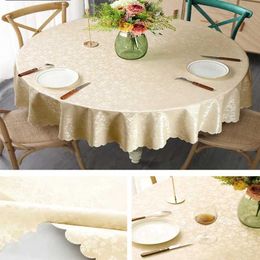 Table Cloth 2024 New circular tablecloth waterproof oil resistant and washless tablecloth circular household tablecloth hotel scratch resistant 240426