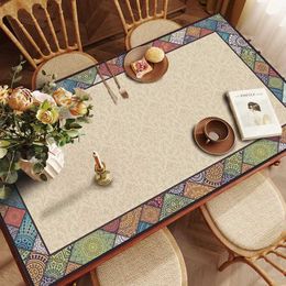 Table Cloth American retro table mat luxurious and atmospheric tablecloth Bohemian kitchen table mat waterproof oil mat PVC table mat 240426