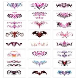 Tattoo Transfer 8Pcs Set Sexy Succubus Totem Temporary Tattoo for Women Abdomen Tattoo Art Waterproof Tattoo Lasting Sticker Tatuajes Temporales 240427