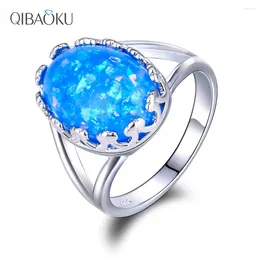 Cluster Rings Opal 925 Silver Jewellery Ring For Women Men Wedding Anniversary Christmas Gift Accept Drop