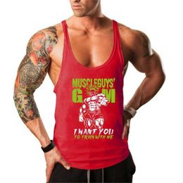 Nuovo designer marchio palestra da uomo giubbotto back top top top muscoli magliette maniche brandinga abbigliamento bodybuilding canottiere sport