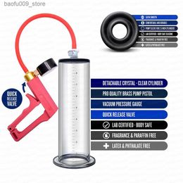 Other Health Beauty Items Acrylic Penis Pump Manual Penis Enlarger for Male Masturbation Penis Extender Adult Product Vacuum Pump Q240426