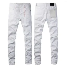 Women's Pants High Quality Purple ROCA Brand Jeans Street White Fashion Repair Low Raise Skinny Denim