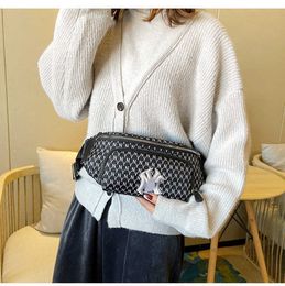 Waist Bags Korean waist bag new fashion ins net red NY embroidery old flower diagonal cross joint chest bag mens and Niche designer bags 1