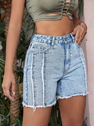 Women's Shorts Autumn New Women Fashion Casual Ripped Cotton Denim Shorts Jeans Booty Shorts Y240425