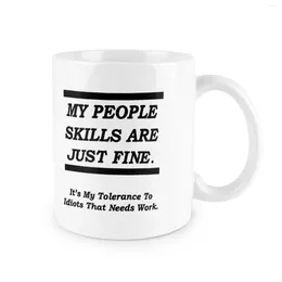 Mugs Funny Coffee Mug Milk Tea Cups My People Skills Are Just Fine Ceramic Birthday Creative Gift Idea For Friend Drinkware