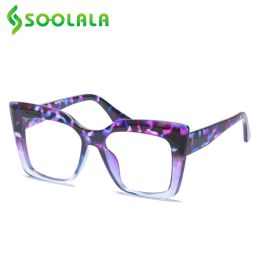 Lenses Soolala Square Reading Glasses Women Full Frame Ladies Farsighted Reader Magnifying Presbyopic Eyeglasses for Sight +0.5 1.0 2.0