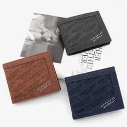 Wallets PU Leather Two Fold Wallet Fashion Multi-position Leisure Men's Short Large Capacity Soft Coin Purse Pocket