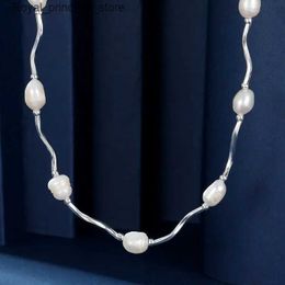 Pendant Necklaces 2017 Hot selling Natural Irregular Fresh Water Pearl Necklace Q240426