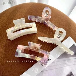 Hair Clips Barrettes Hair Clip Acetate Clamp Back Head Hairpin French Retro Mermaid Color Hair Claw Headdress Hairpin Female 240426