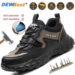 Boots Mens lightweight comfortable wearresistant nonslip protective safety shoes antismash steel head antistabbing work shoes