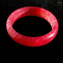 Bangle Natural 56mm62mm Fashion 100 Red Jade Jadeite Bead Bracelet Trum229801275