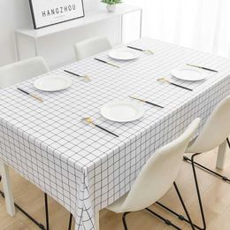 Table Cloth A4 black and white style PVC tablecloth waterproof oil resistant non washable mesh red table Instagram style student rectang 240426