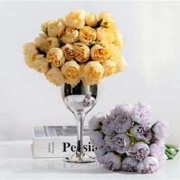 Decorative Flowers Injection Molding Fashionable Colorful Bouquets For House