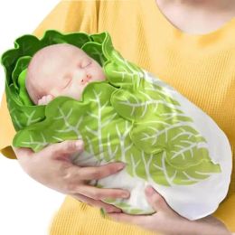 Swaddling Swaddle Blanket Newborn Baby Swaddle Summer Gauze Portable Blanket Cabbage Swaddle Baby Sleeping Warm Quilt for Baby Girl Boy