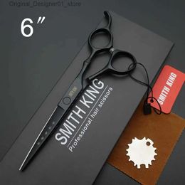 Hair Scissors Smith KING 6-inch professional hairdresser 6-inch cutter stylist/barber+gift box/set Q240426