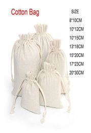 Cotton Linen Drawstring Bag Small Muslin Bracelet Gifts Jewelry Packaging Bags Cute Drawstring Gift Bag Pouches Candy Storage Ba8397031