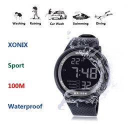 GOLDEN Brand Men Military Sports Watches Fashion Swimming Diving Waterproof 100m LED Digital Alarm Clock Stopwatch GJ 240425