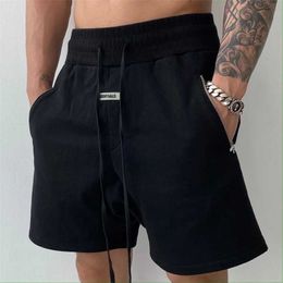 Men's Shorts Mens long sleeved retro casual fashion cotton double zippered five point pants new summer sports and fitness loose shorts J240426