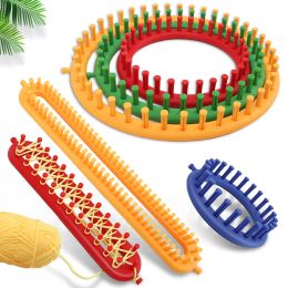 Sets 1 Set Round Knitting Loom Craft Yarn Kit Diy Tool Crochet Hook Needles Hat Scarf Ing Shawl Sweater Sock Blankets Knitter Curtain