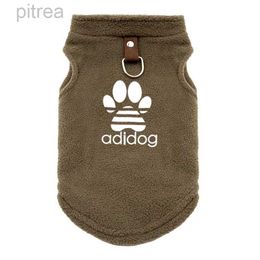 Dog Apparel Soft Fleece Dog Clothes for Small Dogs Pull Ring Design Spring Autumn Winter Warm Pet Pullover French dog Jacket Pug Coats d240426