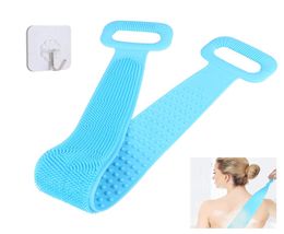 Silicone Bath Body Brush Exfoliating Lengthen Silicone Body Back Scrubber Easy to Clean Lathers Well Eco Friendly Long Lastin2239561