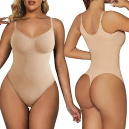 Bodysuit Shapewear Women Full Body Shaper Tummy Control Hip Butt Lifter Corset Thigh Reductive Slimming Waist Trainer Underwear 240425