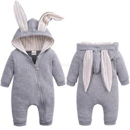 Care Infant Newborn Boys Full Sleeve Cotton Rabbit Ear Cosplay Costume Baby Rompers Infant Clothing Boys Bodysuits Kids Clothes